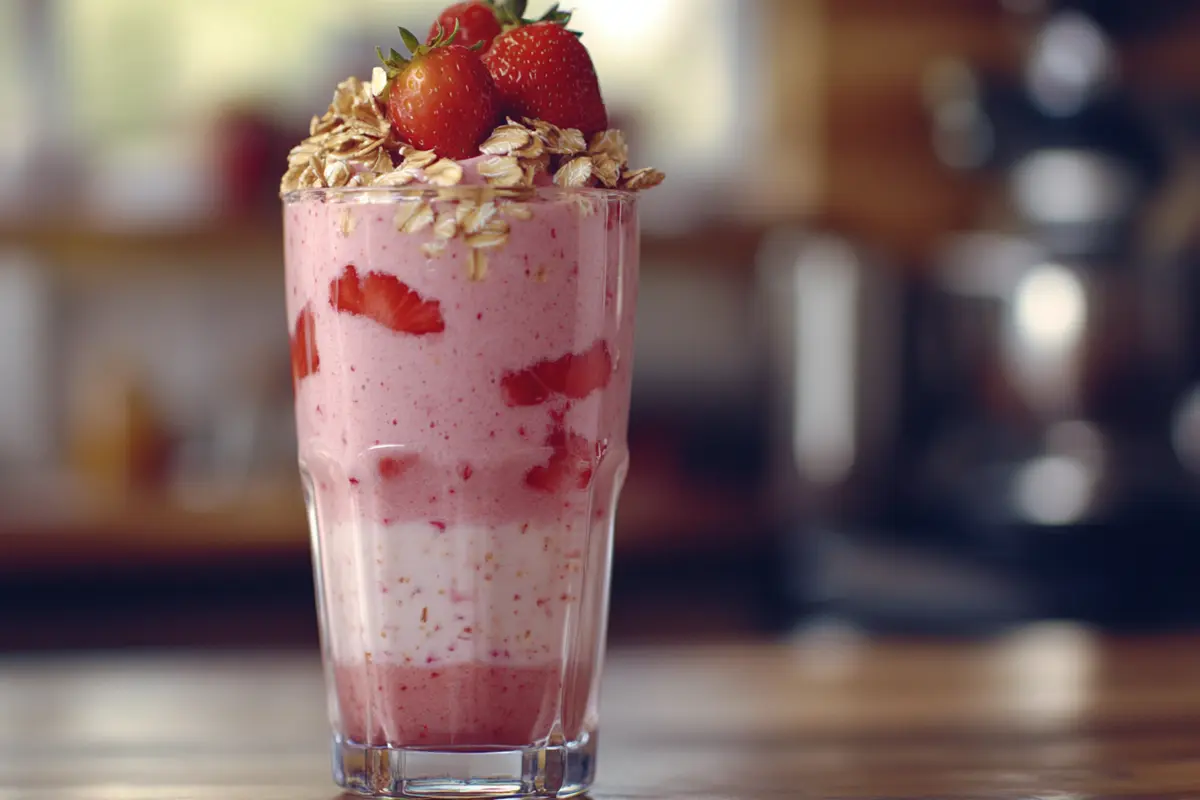 Strawberry Oatmeal Smoothie a