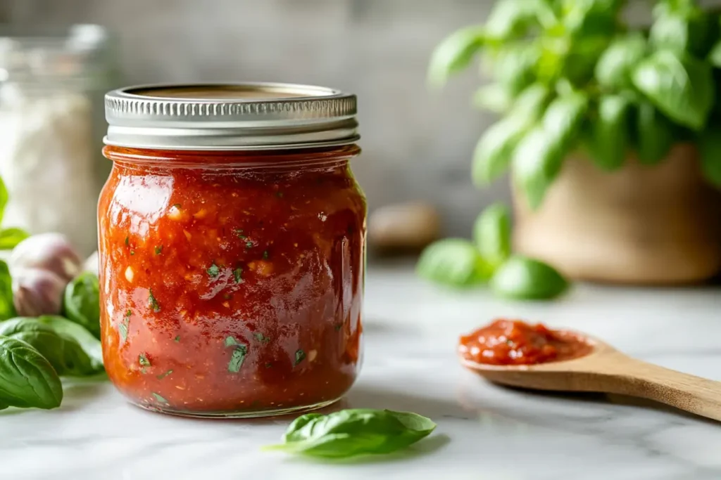 spaghetti and marinara sauce