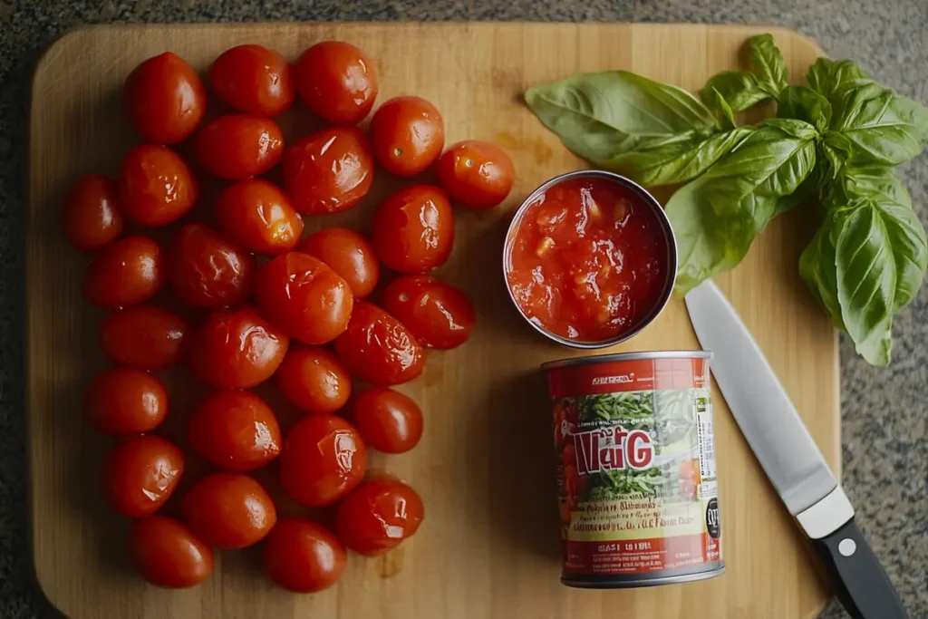 spaghetti and marinara sauce