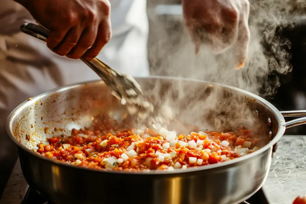 spaghetti and marinara sauce W