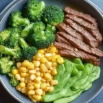 Corn & Broccoli with Spicy Dip