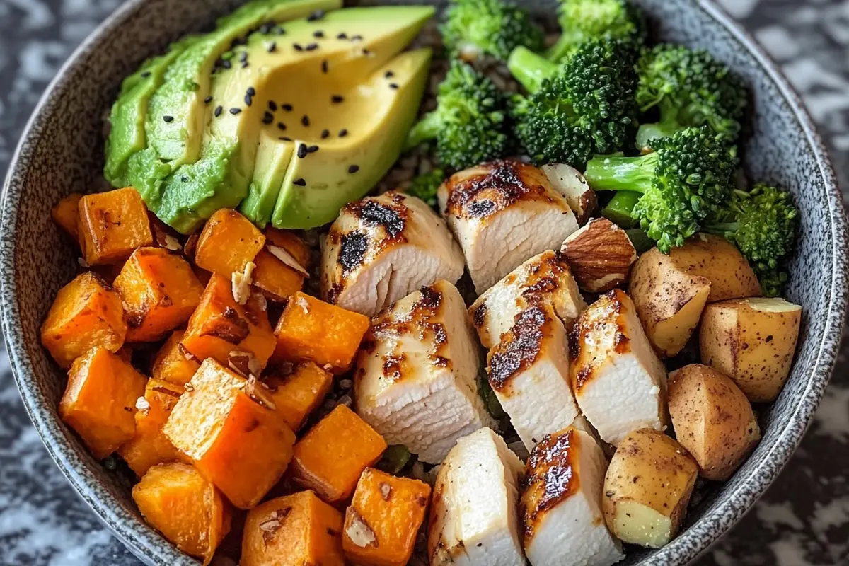 Greek Salad with Marinated Grilled Chicken