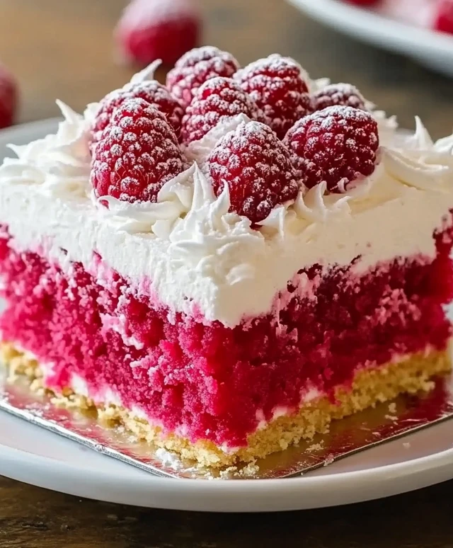 Raspberry Zinger Poke Cake