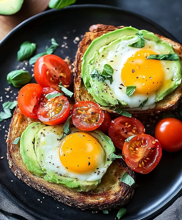 Tomato Basil Avocado Toast