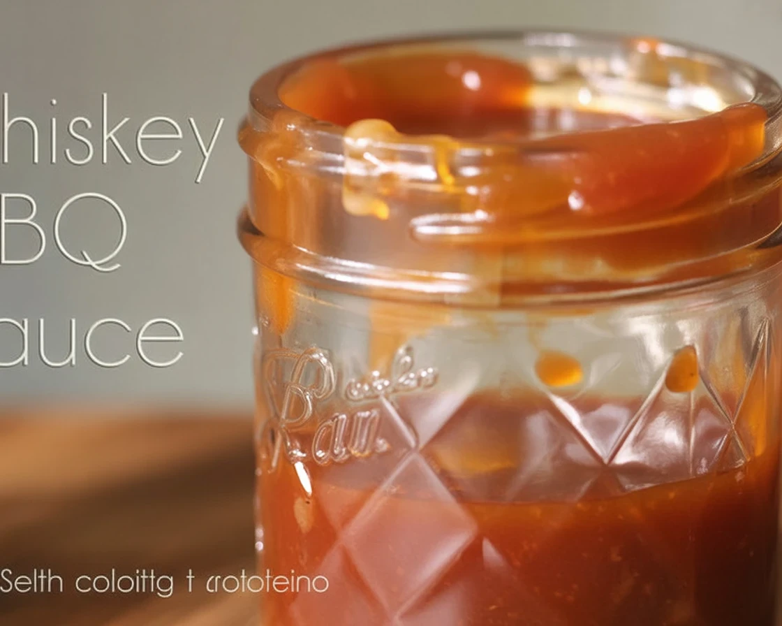 Homemade whisky BBQ sauce with a sticky, flavorful consistency perfect for grilling.